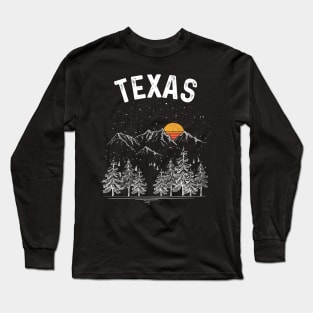 Vintage Retro Texas State Long Sleeve T-Shirt